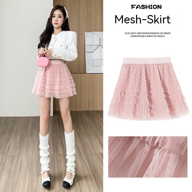 Mesh Skirt Women's Small A- Line