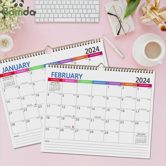 1pc 20242025 Family Calendar 18 Months Viewable Hanging Calendar January 2024 To June 2025 Tearable Monthly Calendar With Thick Paper Large Academic Wall Family Family Planner