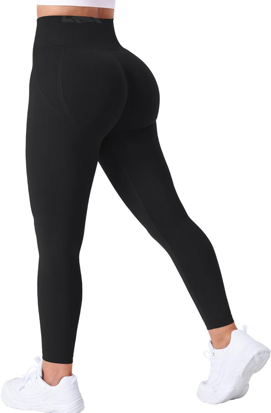 Seamless Workout Scrunch Leggings for Women Butt Lifting Contour Leggings High Waisted Yoga Pants